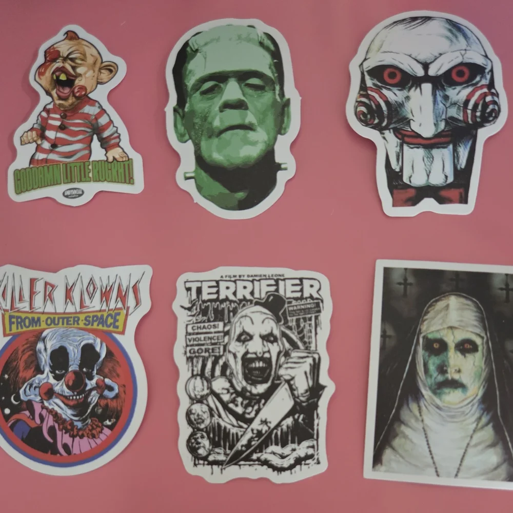 Horror Movie Character Stickers Set